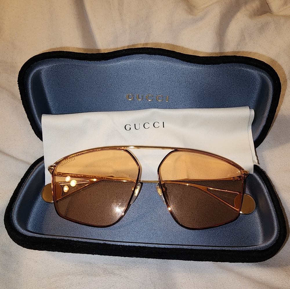 Gucci sunglasses (GG0437SA) Asian Fit Orange lens